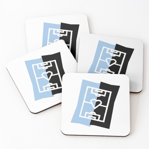 Item preview, Soccer field with a heart - sky blue / black designed and sold by 22ndbrand.