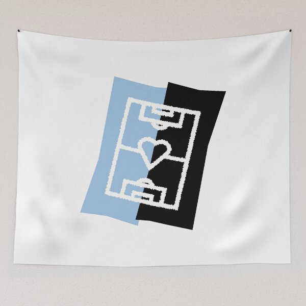 Item preview, Soccer field with a heart - sky blue / black designed and sold by 22ndbrand.