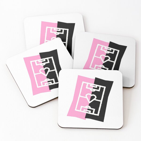 Item preview, Soccer field with heart - pink / black designed and sold by 22ndbrand.