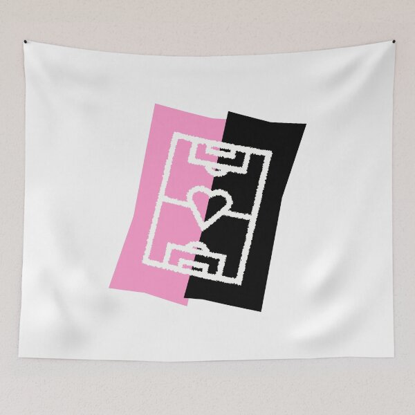 Item preview, Soccer field with heart - pink / black designed and sold by 22ndbrand.