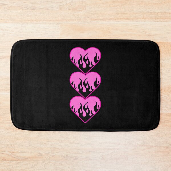 Item preview, 3 layered black flame pink heart designed and sold by stickersbyro ☆.