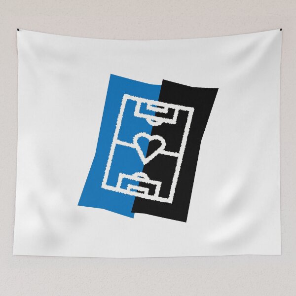 Item preview, Soccer field with heart - blue / black designed and sold by 22ndbrand.