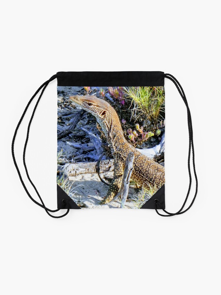 Alternate view of Perentie Australian Lizard Drawstring Bag