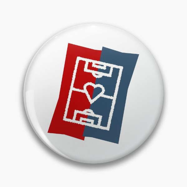 Item preview, Soccer field with heart - red / dark blue designed and sold by 22ndbrand.