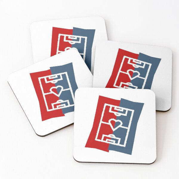 Item preview, Soccer field with heart - red / dark blue designed and sold by 22ndbrand.