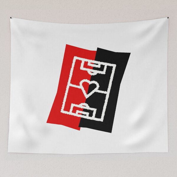 Item preview, Soccer field with heart - red / black designed and sold by 22ndbrand.