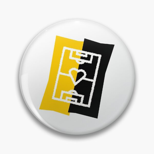 Item preview, Soccer field with heart - yellow / black designed and sold by 22ndbrand.