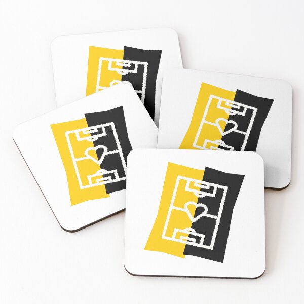 Item preview, Soccer field with heart - yellow / black designed and sold by 22ndbrand.