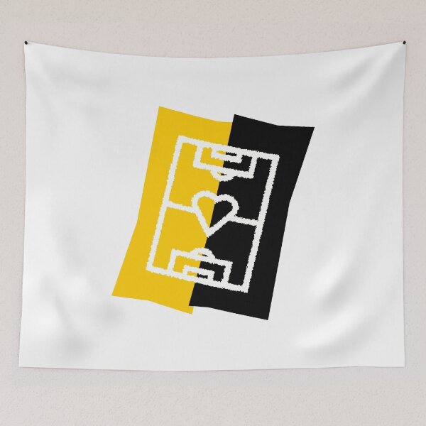 Item preview, Soccer field with heart - yellow / black designed and sold by 22ndbrand.