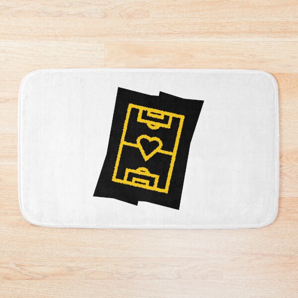 Item preview, Soccer field with heart - yellow on black designed and sold by 22ndbrand.
