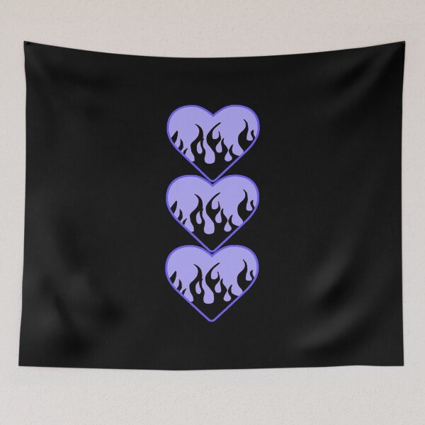 Item preview,  3 layered black flame blue heart designed and sold by stickersbyro ☆.
