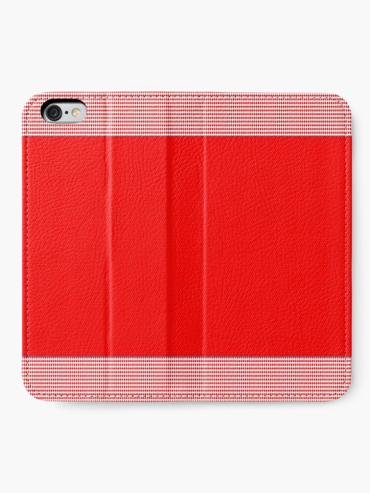 Alternate view of Red hot design with trim iPhone Wallet