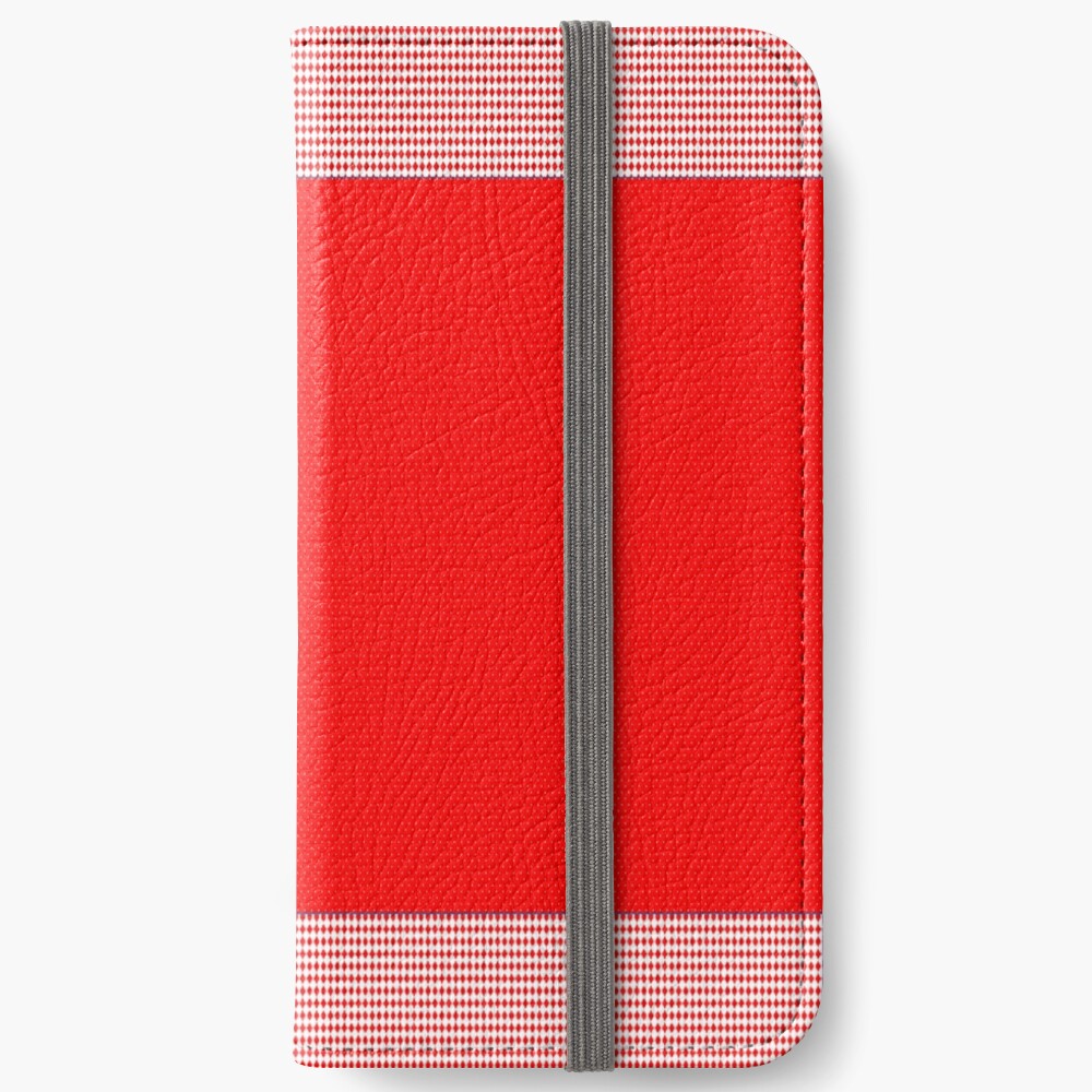 Red hot design with trim iPhone Wallet