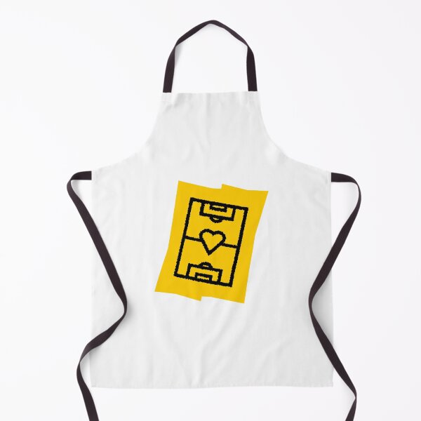 Item preview, Soccer field with heart - black on yellow designed and sold by 22ndbrand.