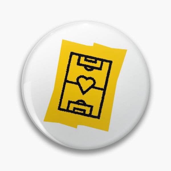 Item preview, Soccer field with heart - black on yellow designed and sold by 22ndbrand.
