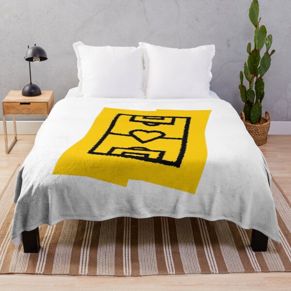 Item preview, Soccer field with heart - black on yellow designed and sold by 22ndbrand.
