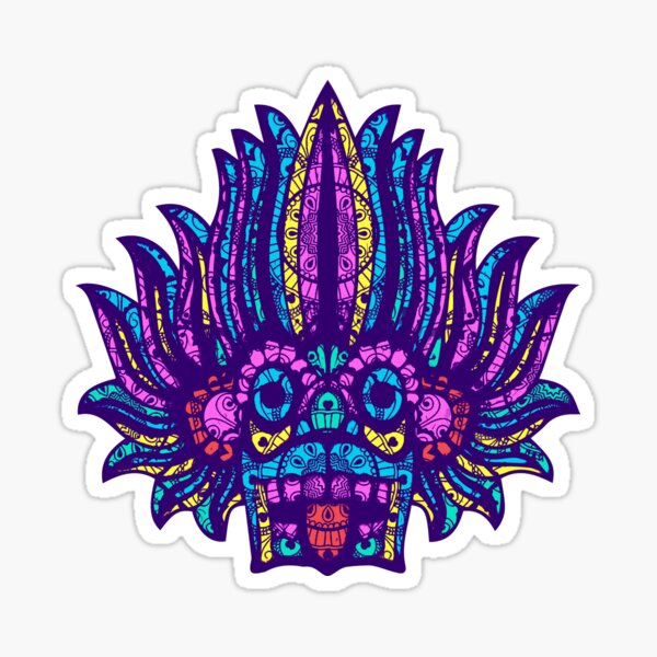 Traditional art Garayaka Mask drawing - mandala art sri lanka Sticker