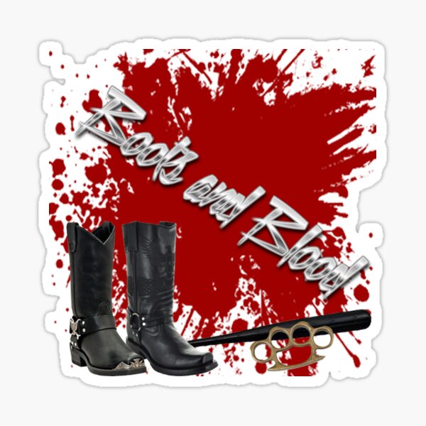 "Boots and Blood Logo (Original)" Sticker by DarkAngelfire1 Redbubble