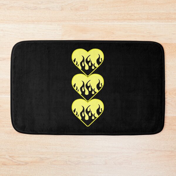 Item preview, 3 layered black flame yellow heart designed and sold by stickersbyro ☆.