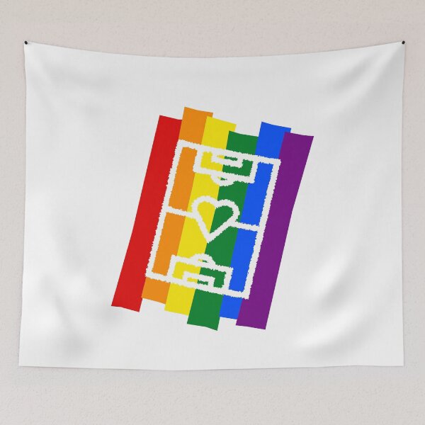 Item preview, Soccer field with heart - rainbow designed and sold by 22ndbrand.