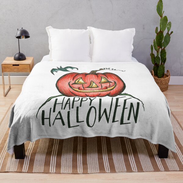 Item preview, Retro Jack O' Lantern - Happy Halloween designed and sold by The White Bat.
