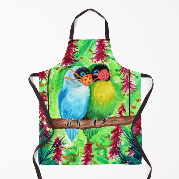 Item preview, Lovebirds Wearing Face Masks Watercolor designed and sold by Ivy Lily Art.