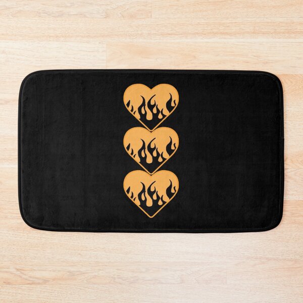 Item preview, layered black flame orange heart designed and sold by stickersbyro ☆.