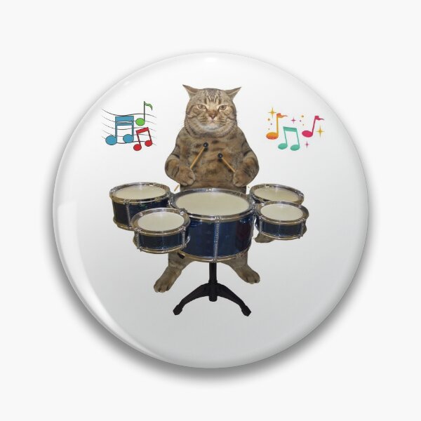Item preview, Musical Funny Cat Playing The Drums designed and sold by Just-Cats.