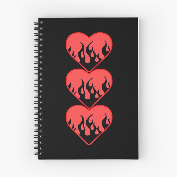 Item preview, layered black flame red heart designed and sold by stickersbyro ☆.