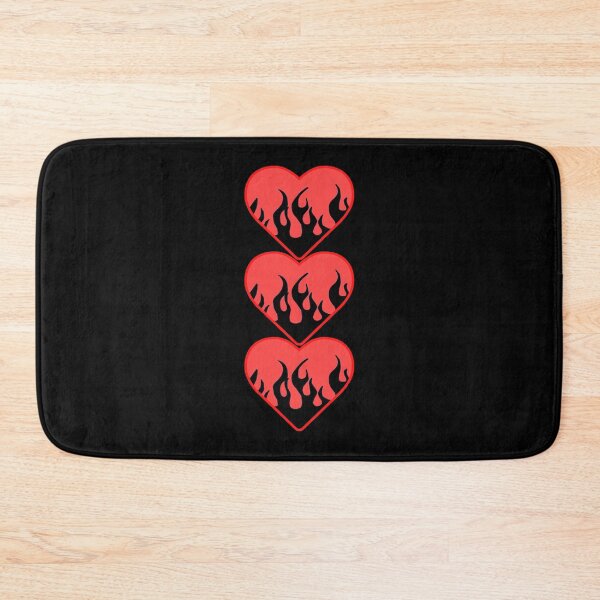 Item preview, layered black flame red heart designed and sold by stickersbyro ☆.