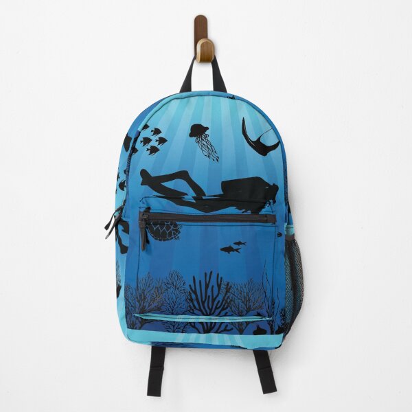 Item preview, Deep Water Diver Sea Life Square designed and sold by TheInkElephant.