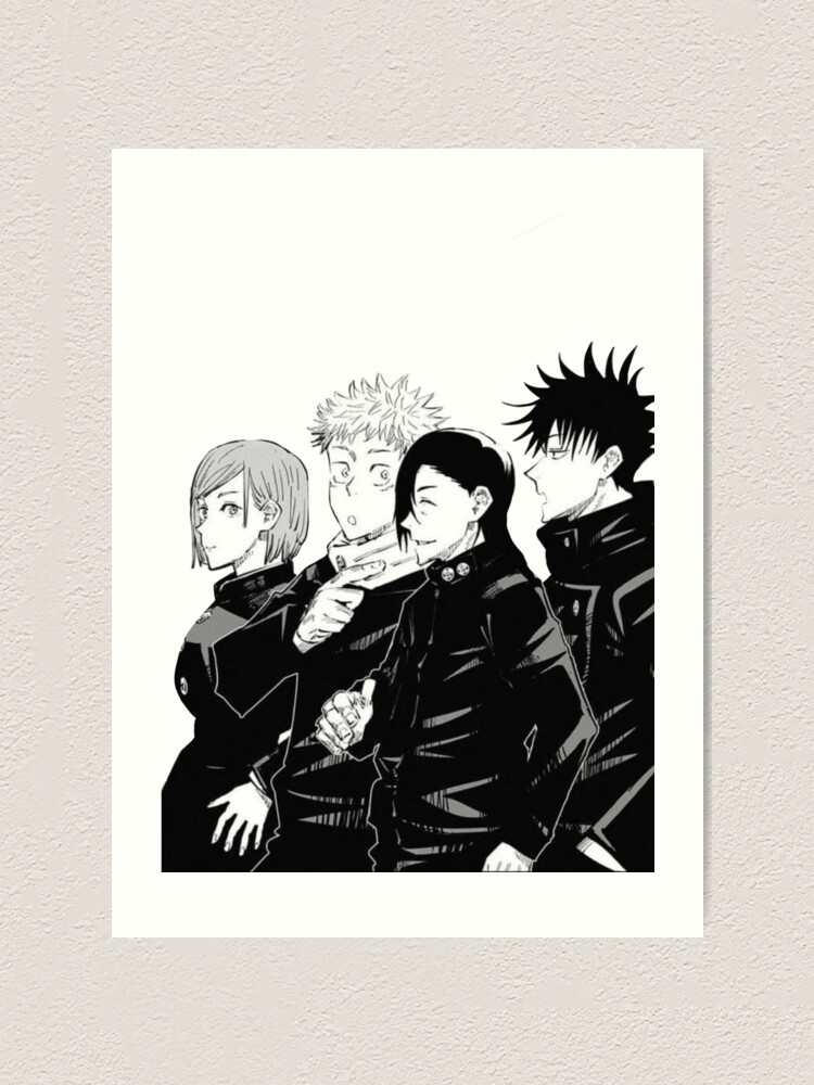 jujutsu kaisen manga panel art print by thehausofbri redbubble