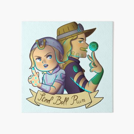 Steel Ball Run Jojo Johnny Gyro Chibi Impression rigide