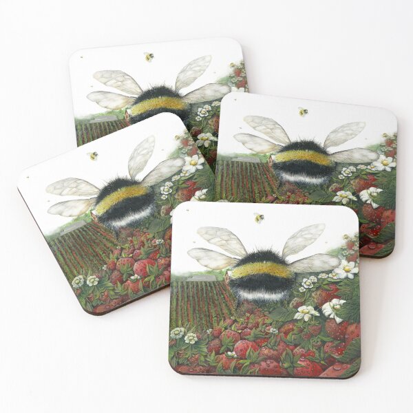 Item preview, Strawberry Bees  designed and sold by Tatianaprints.