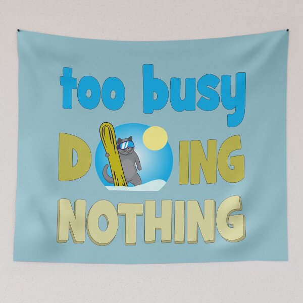Item preview, Too Busy Doing Nothing - Funny Lazy British Shorthair Cat designed and sold by MiloCuteCat.