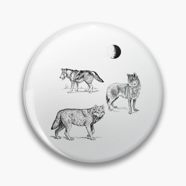 Item preview, Beautiful 3 Timber Wolf Moon | Great Three Grey Wolfpack | designed and sold by BestBash.