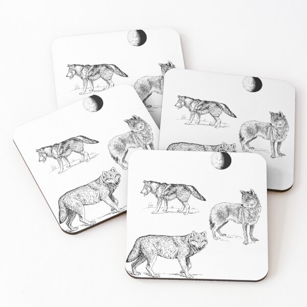 Item preview, Beautiful 3 Timber Wolf Moon | Great Three Grey Wolfpack | designed and sold by BestBash.