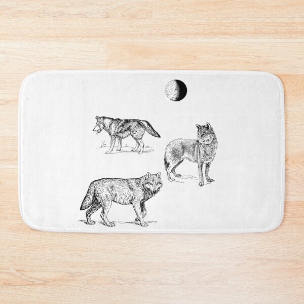 Item preview, Beautiful 3 Timber Wolf Moon | Great Three Grey Wolfpack | designed and sold by BestBash.
