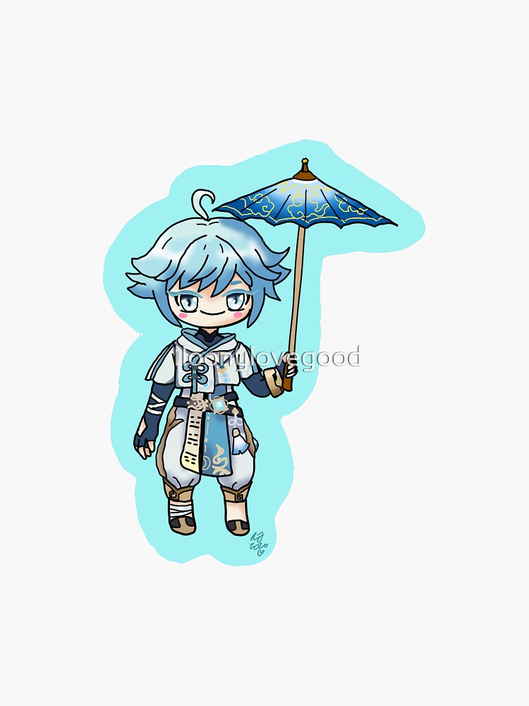 "Chongyun - Genshin Impact Chibi " Sticker by Iloonylovegood | Redbubble