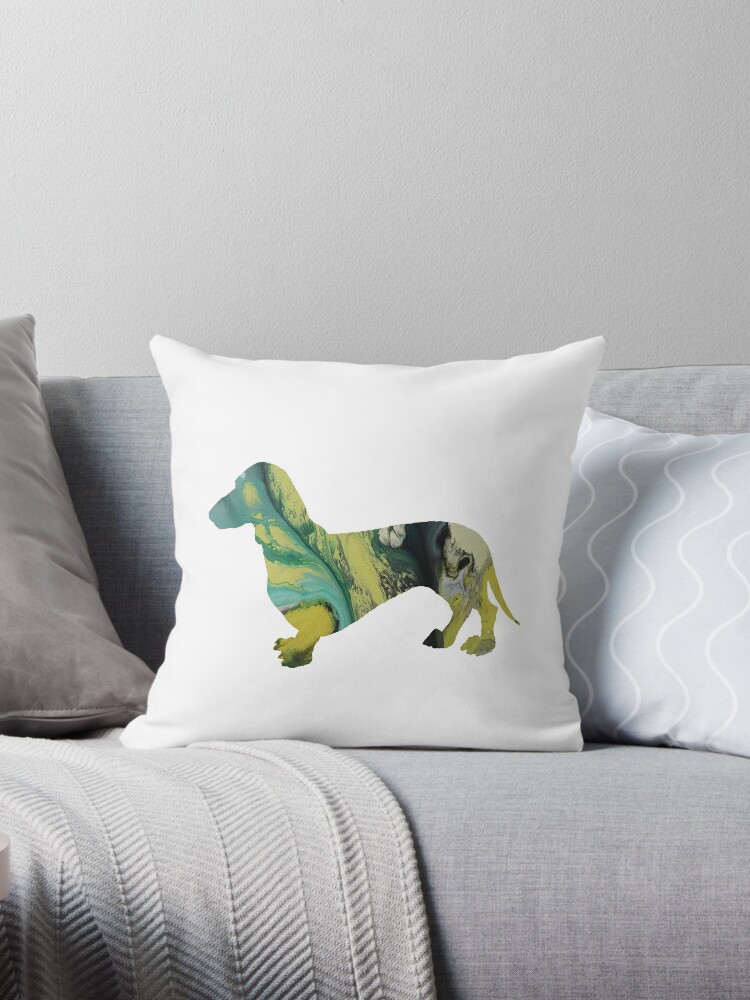 dachshund throw pillow