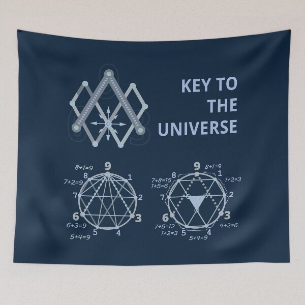 Item preview, Key To The Universe (light blue on dark monochrome) designed and sold by tuzlay.