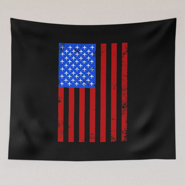 Item preview, Grunge American flag with plane icons. Pilot and plane designed and sold by VFRZone.