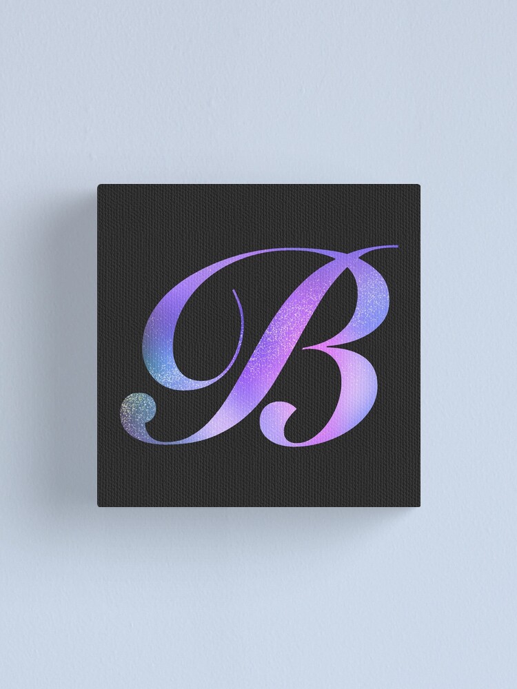 Monogram Galaxy Cursive Letter B Canvas Print for Sale by sporadicdoodlin