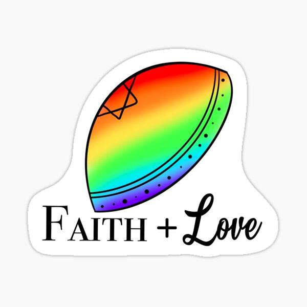 Rainbow Kippah Sticker