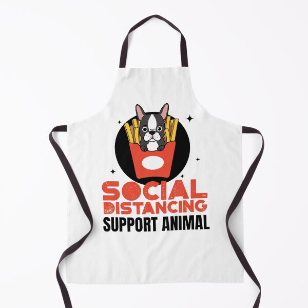 Artikelvorschau, Social Distancing Support Animal Dog | Niedlicher Hund mit Pommes entworfen und verkauft von Petra Becker.