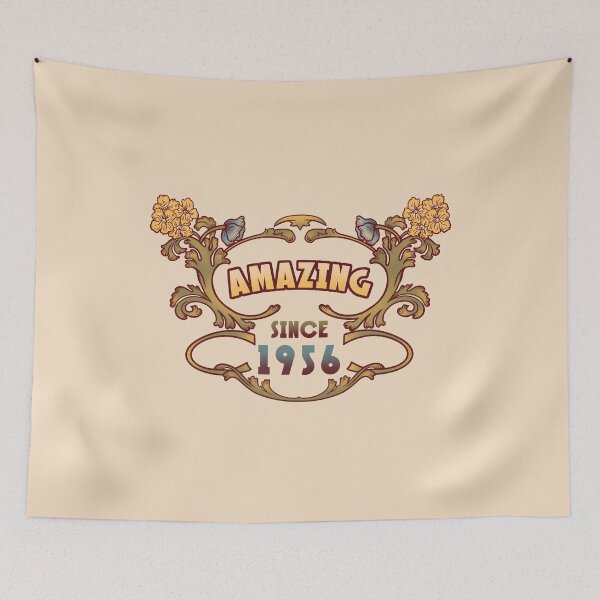 Item preview, AMAZING SINCE 1956 birthday gift art nouveau floral vintage designed and sold by leepianti.