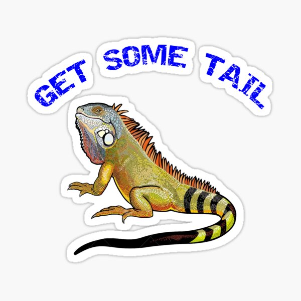 Item preview, Get Some Tail Green Iguana designed and sold by KeysTreasures.