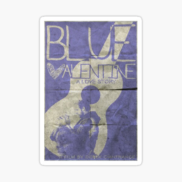 blue valentine minimalist poster Sticker
