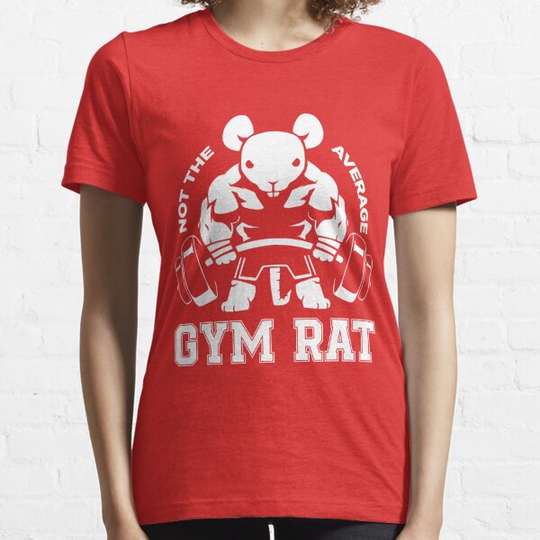 Womens Gym Rat T-Shirt funny cool fitness weightlifting workout gym V-Neck  T-Shirt