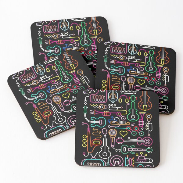 Item preview, Musical Instruments Neon Multiple Colors designed and sold by Opal Print.